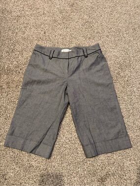 White House Black Market Gray Tailored Bermuda Shorts